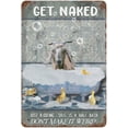 thumbnail image 1 of Get Naked Just Kidding This is A Half Bath Goat Vintage Tin Sign Goat Lover Gift Bathroom Decor Plate Plaque Metal Tin Sign Birthday Anniversary Housewarming Gift 12"x8", 1 of 8