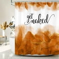 thumbnail image 1 of Get Naked Orange Shower Curtain, Golden Orange Marble Texture Shower Curtain Sets, Abstract Watercolor Modern Bathroom Curtain with Hooks Waterproof Fabric Decor, 60X70IN, 1 of 3