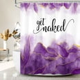thumbnail image 1 of Get Naked Purple Shower Curtain, Golden Purple Marble Texture Shower Curtain Sets, Abstract Watercolor Modern Bathroom Curtain with Hooks Waterproof Fabric Decor, 72X84IN, 1 of 3