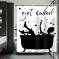 thumbnail image 1 of Get Naked Shower Curtain Black White Funny Quote Simple Fun Letters Print Shower Curtain for Bathroom Decor Set with 12 Hooks 72x72 Inches, 1 of 5
