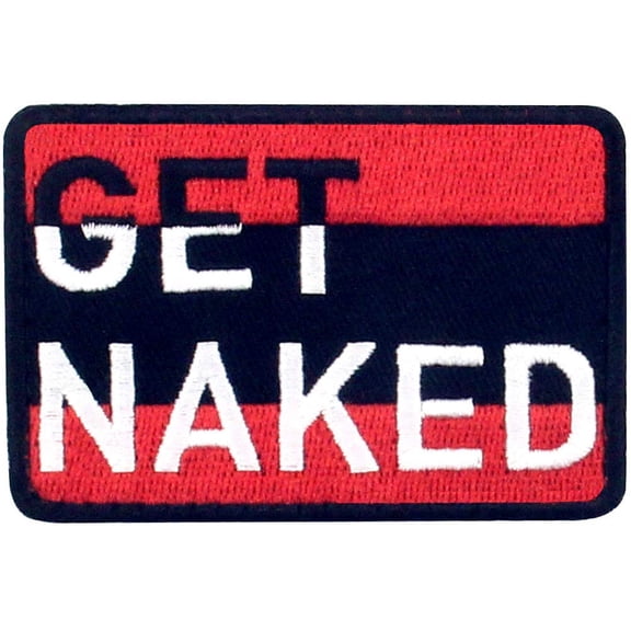 Get Naked Tactical Patch Embroidered Morale Applique Fastener Hook And Loop Emblem