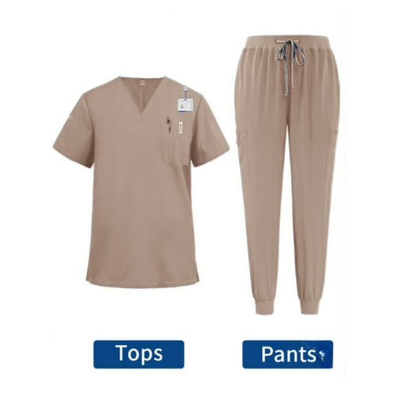 Get Noticed in Our Unisex Doctor Nurse Scrub Set! Featuring V-Neck Design Thin & Breathable Fabric plus Stylish Nurse