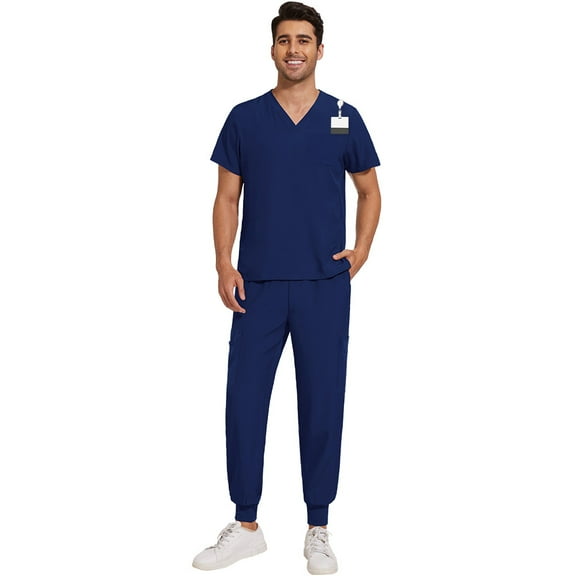 Get Noticed in Our Unisex Doctor Nurse Scrub Set! Featuring V-Neck Design Thin & Breathable Fabric plus Stylish Nurse
