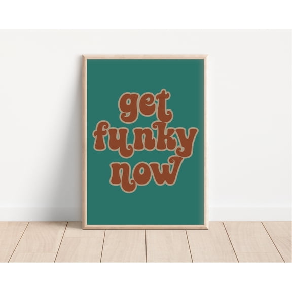 Get Now Bold Retro Print Retro Art Indie Home Decor Music Groovy 60S 70S Bold Colourful Typography Poster