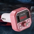 thumbnail image 1 of Get It Now,USB In-Car Adapter Wireless Bluetooth Kit,QC3.1 Fast USB Charger,Hands-Free FM Bluetooth Transmitter for Car Audio and Calls Special Edition|Plastic,Pink, 1 of 9