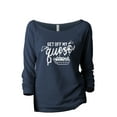 thumbnail image 1 of Get Off My Queso Women's Fashion Slouchy 3/4 Sleeves Raglan Lightweight Sweatshirt Navy Small, 1 of 3