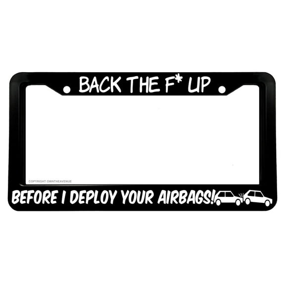 Get Off My Rear Tailgating Funny Joke Gag Prank JDM License Plate Frame
