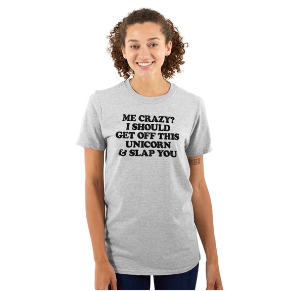 Get Off This Unicorn Slap You Crazy Women's Plus Size Graphic Tee Brisco Brands 2X