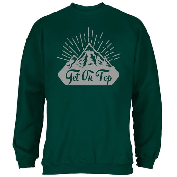 Get On Top Mountain Hiking Mens Sweatshirt Forest Green 2XL
