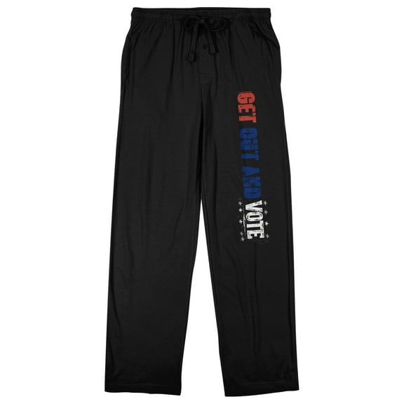 "Get Out And Vote" Men's Black Sleep Pants-Small