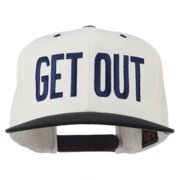 Get Out Embroidered Snapback Cap - Natural Black OSFM