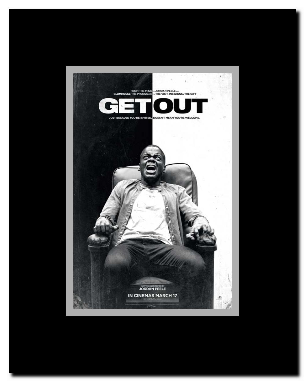 Get Out Framed Movie Poster