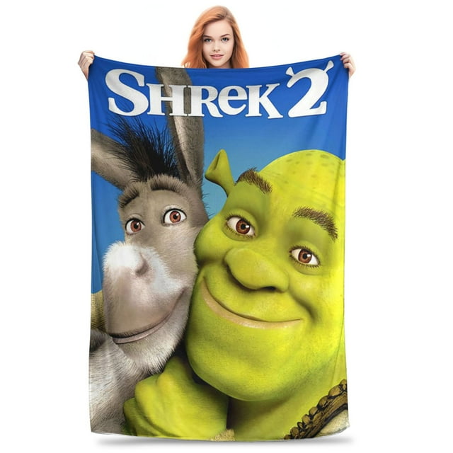 Get Out Meme Shrek Blanket Throw Bedding Room Decor Flannel Blankets ...