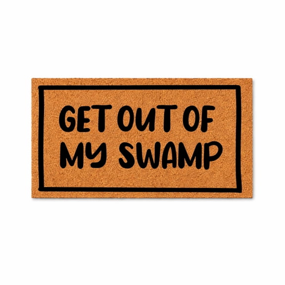 Get Out Of My Swamp Doormat, Funny Front Door Welcome Mat, Go Away Entryway Rug, Housewarming Gift Home Decor 1539 (24x72 inches) 1539