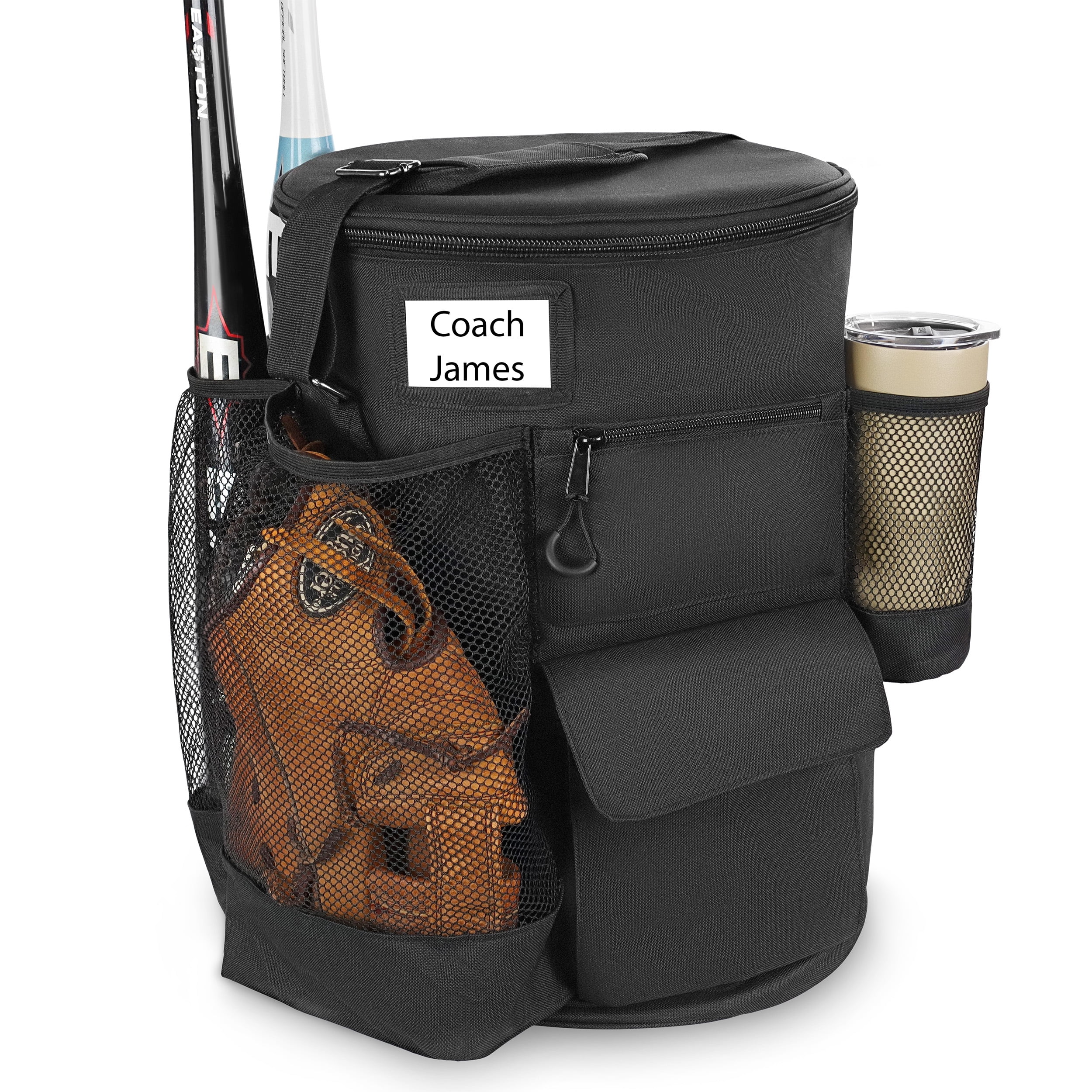Get Out Softball Bucket Ball Organizer 6 Gallon Baseball Coaching Bucket Bag