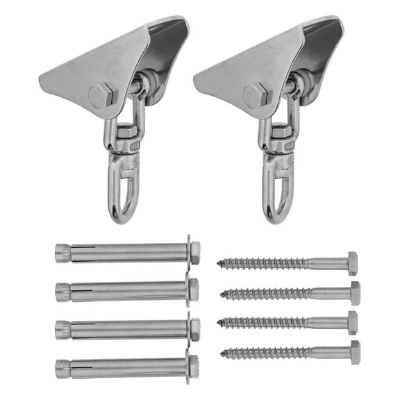 Get Out! Tire Swing Swivel Hanger - 2200lb 360 Degree Spinner Hardware Mount 2pk