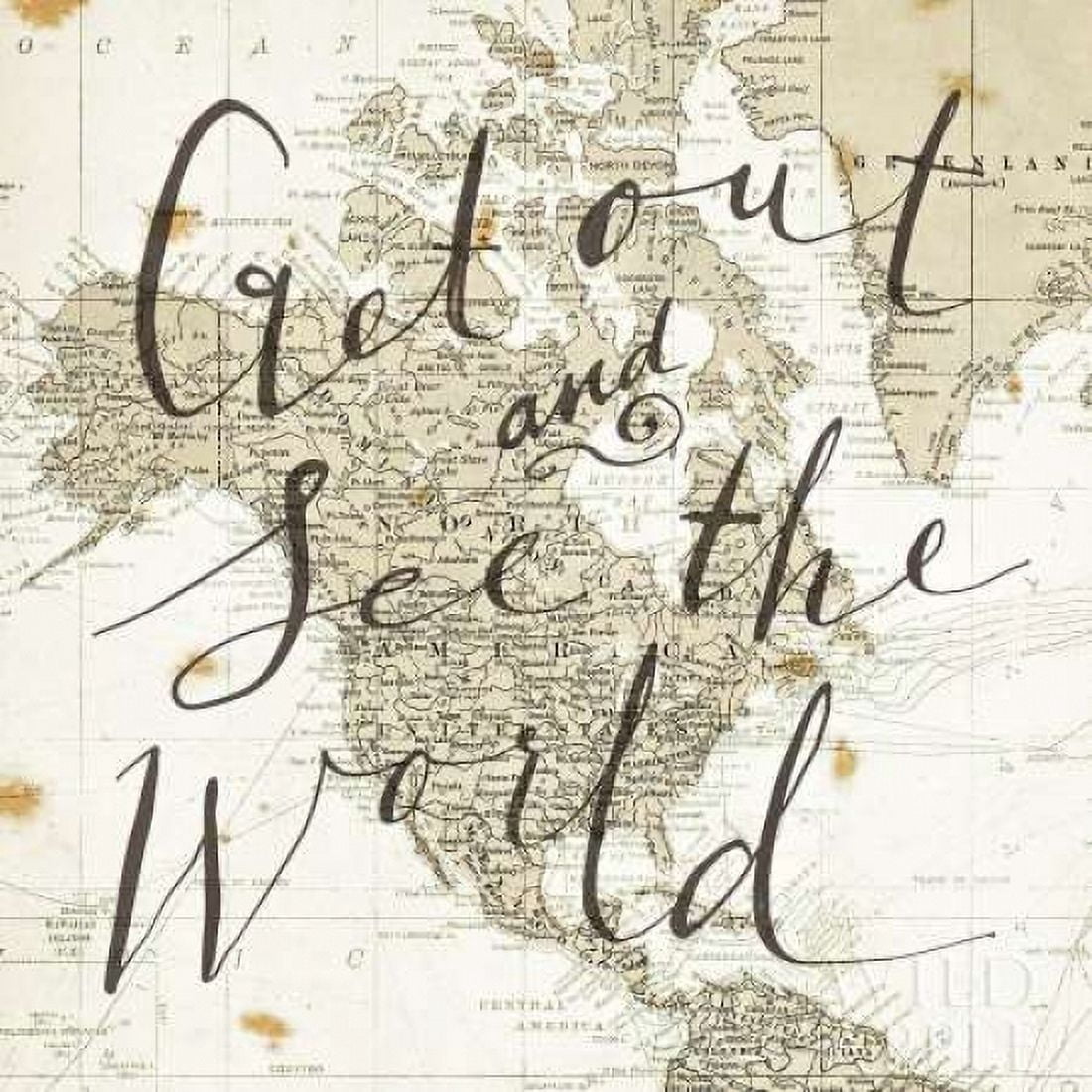 Get Out and See the World Square Canvas Art - Sara Zieve Miller (24 x 24)