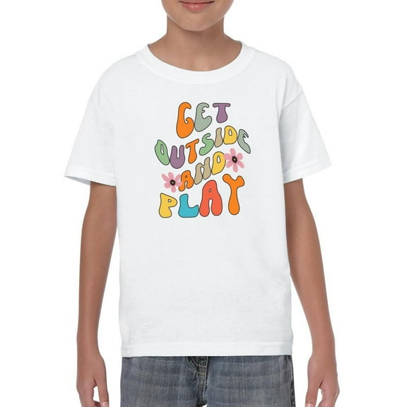 Get Outside. Groovy Style T-Shirt Juniors -Image by Shutterstock, Small