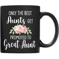 thumbnail image 1 of Get Promoted to Great Aunt Coffee Mugs Mug, Funny Pregnancy Announcement Gifts for Aunt New Great Aunt, Great Aunt to Be Gifts Black Ceramic Mugs Cups 11 Ounce, 1 of 4