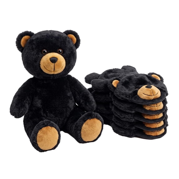Get Ready Kids Stuff Your Own Black Bear Plush Craft Kit, 13 in, 6 Pack, No Sew
