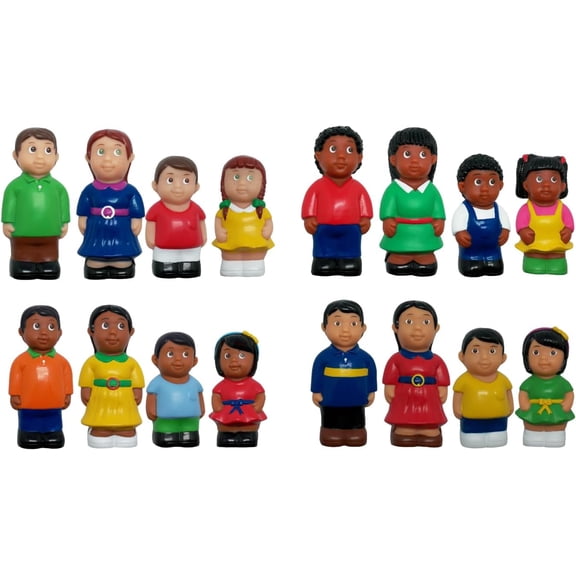Get Ready Kids Ethnic Family Figures, Set of 16