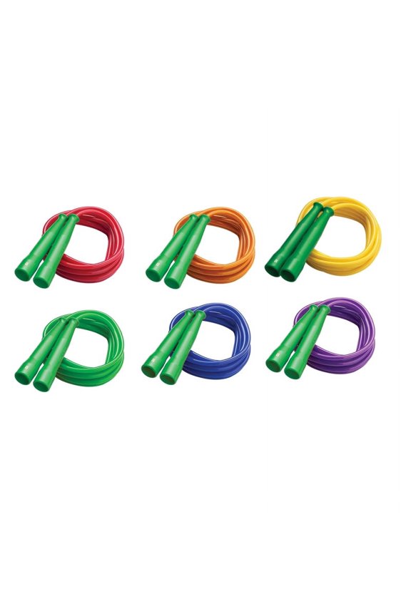 10 Foot Licorice Jump Rope for Fitness, Assorted Colors - Speed Jump Ropes with Contoured Handles for Exercise, Cross Training, Boxing - Single Premium Skipping Rope for Kids, Adults