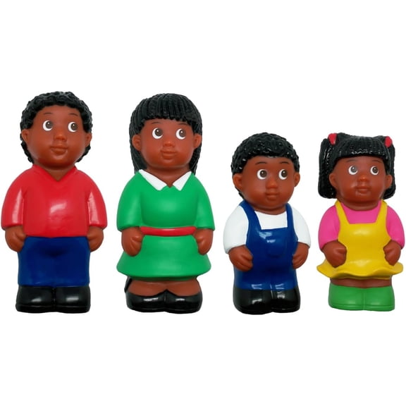 Get Ready Kids 5-Inch African American Family Play Figures, Set of 4