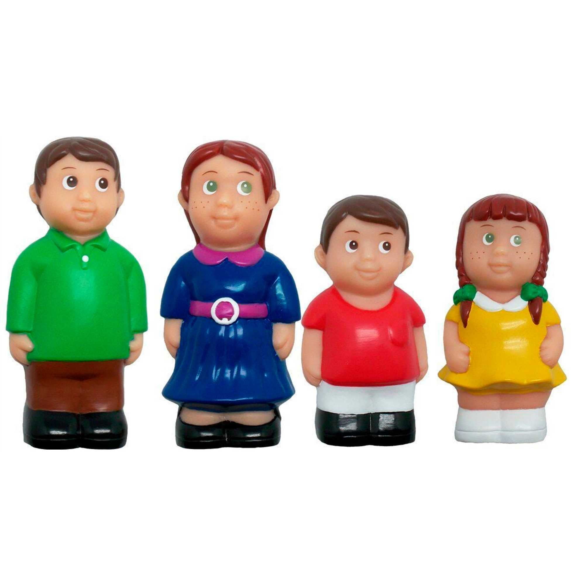 Colorful Family Play Figures Set, 5 Inches, Soft Plastic