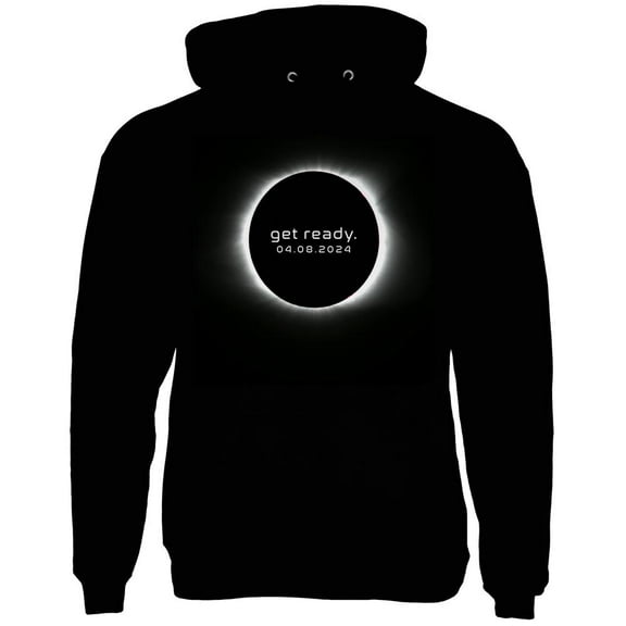 Get Ready Next Total Solar Eclipse Mens Hoodie Black MD