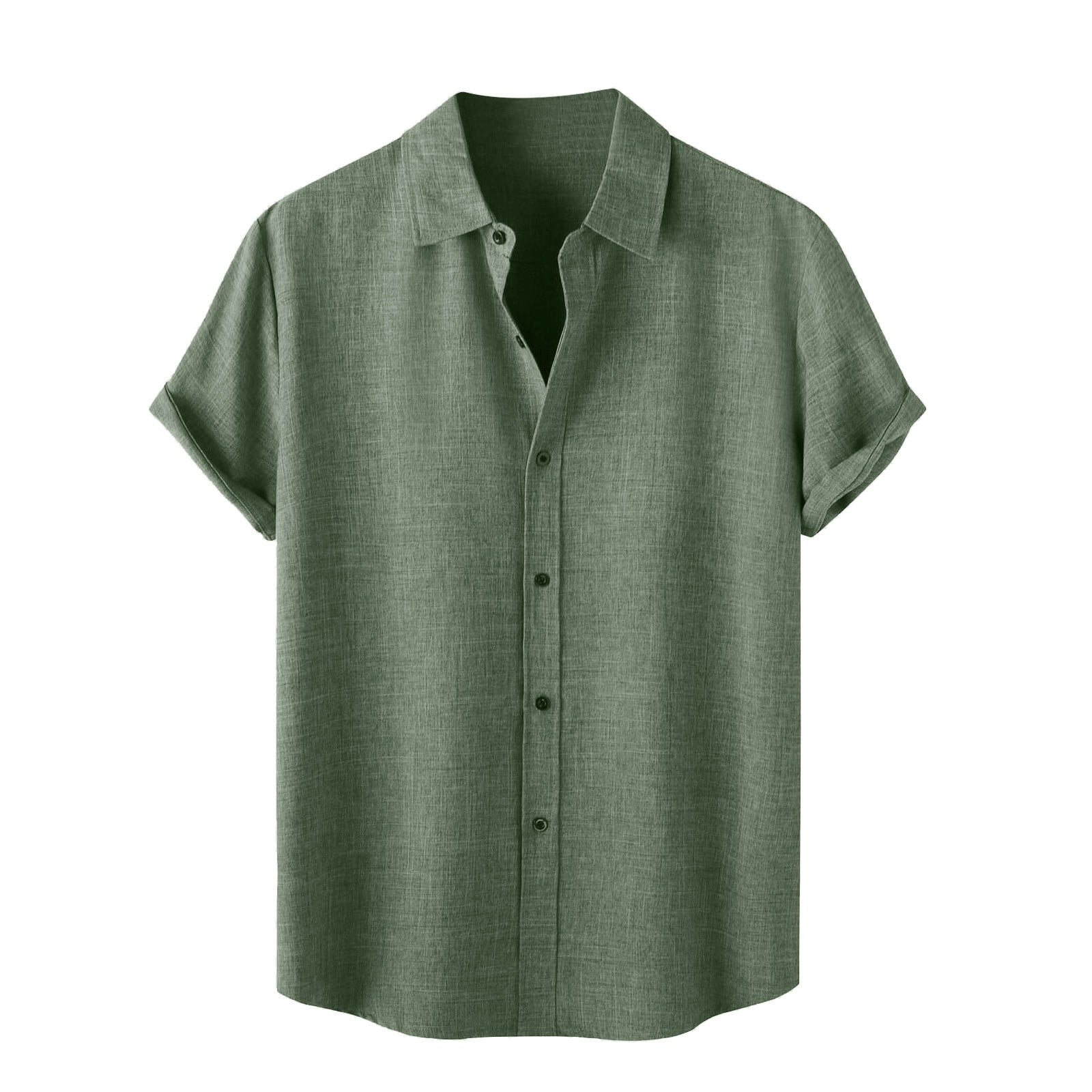 Spring Simple Fashion Men's Front Folds Design Slim Fit Long Sleeves Shirt