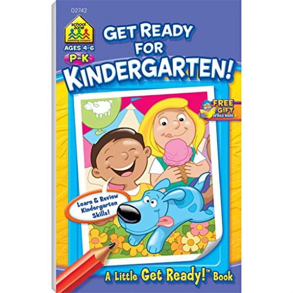 Pre-Owned School Zone - Get Ready for Kindergarten Workbook - Ages 3 to 6, Preschool to Kindergarten, Letters, Numbers, Shapes, Colors, Matching, and More (Sch... (Paperback) 1601593066 9781601593061