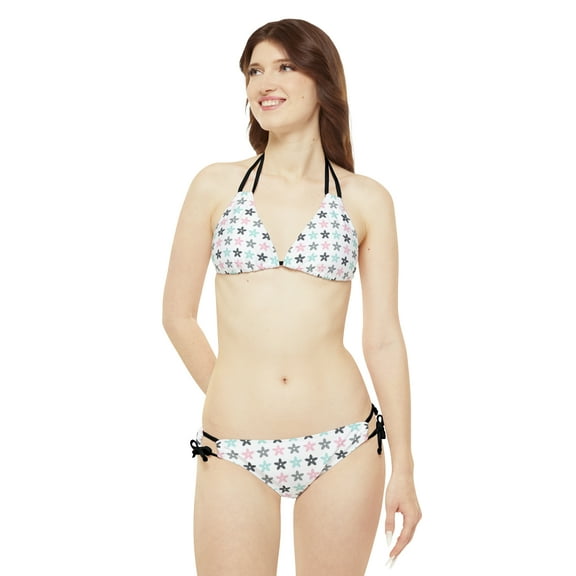 Get Ready for Summer in our Classy Stars Strappy Bikini Set