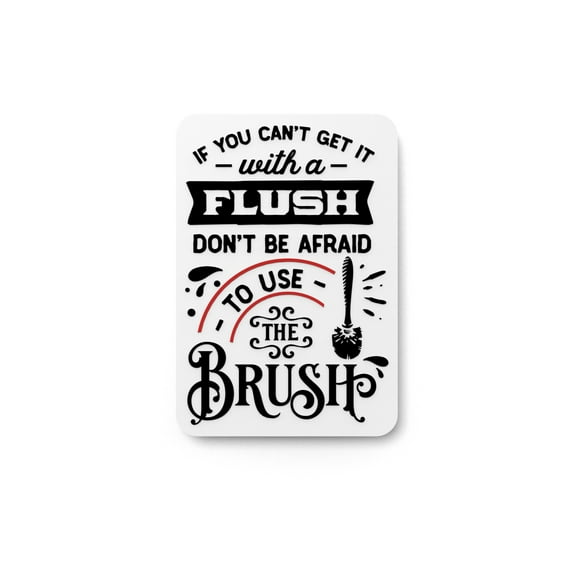 Get Ready to Flush Bathroom Sign  Funny Humor Wall Decor for Home and Office
