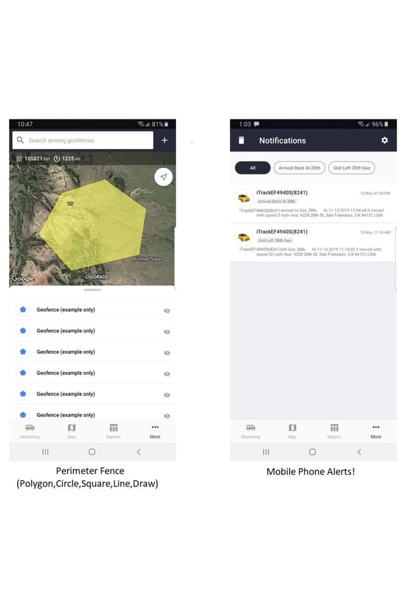 Get Realtime APPS Notifications w/ iTrackLTE GPS Vehicle Tracking Devices
