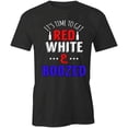 thumbnail image 1 of Get Red White & Boozed T-Shirt | Patriotic American Black Tee Gift, 1 of 5