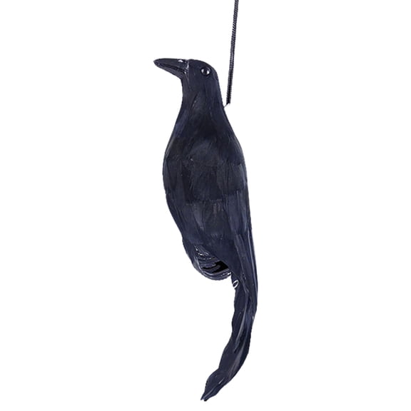 Get Rid of Crow Realistic Hanging Dead Crows Lifelike Full Bodied Plastic Bird Decoy for Pest Control Outdoor Garden Protection