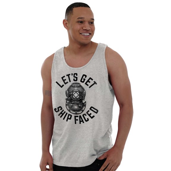 Get Ship Faced Drinking Alcohol Funny Tank Top T Shirts Men Women Brisco Brands L