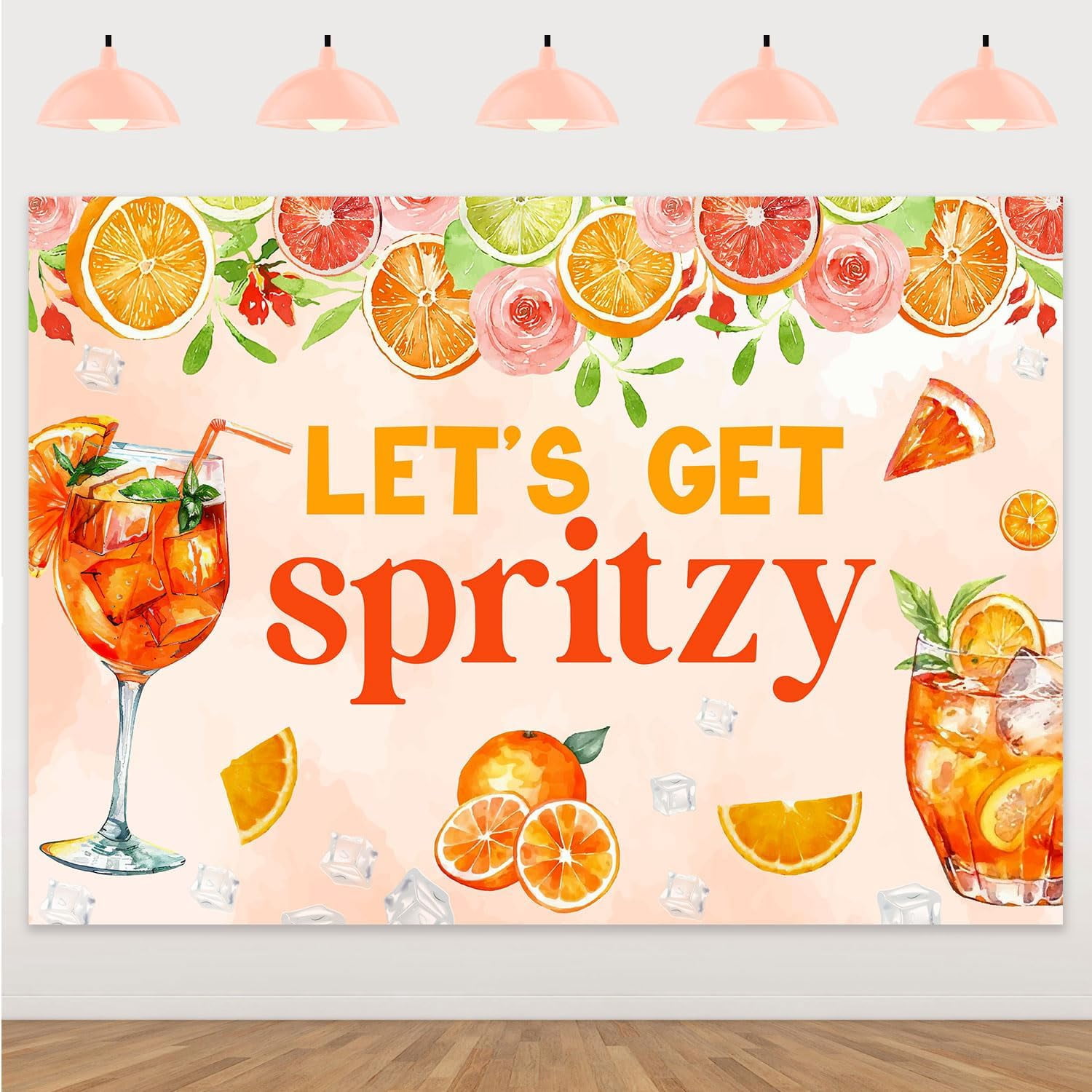 Sursurprise 200-Piece Feeling Spritzy Bachelorette Confetti - Orange Cocktail Theme Table Scatters For Bridal Showers & Parties