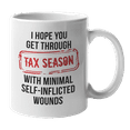thumbnail image 1 of Get Through Tax Season, Accountant, CPA & Taxes Preparer Coffee & Tea Gift Mug (11oz), 1 of 3