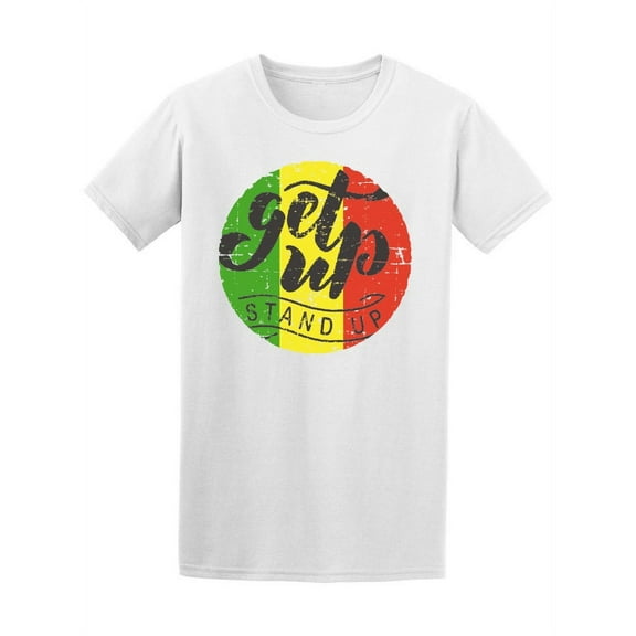 Get Up Stand Up Reggae T-Shirt Men -Image by Shutterstock, Male Large