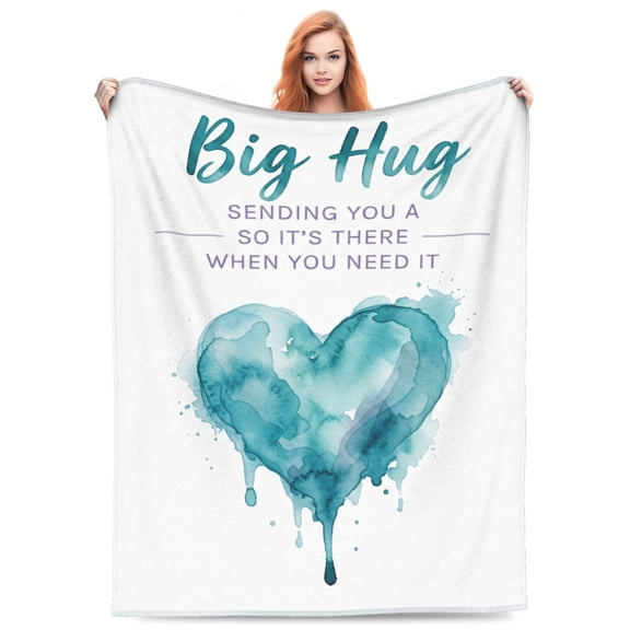 Get Well Blanket, Flannel Comfort Quote Print, All Season Throw, Warm Soft Plush Cozy Blanket 50x40