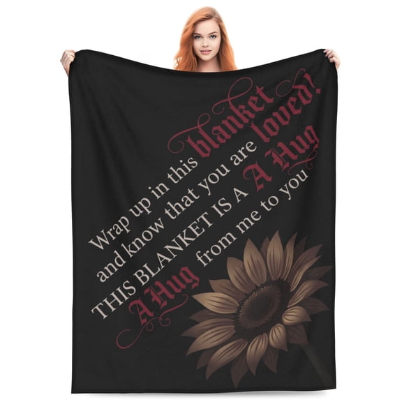 Get Well Blanket, Soft Comfort Throw, Sympathy Hug Gift for Women and Men, Thinking of You Feel Better Inspirational Gift 50x40