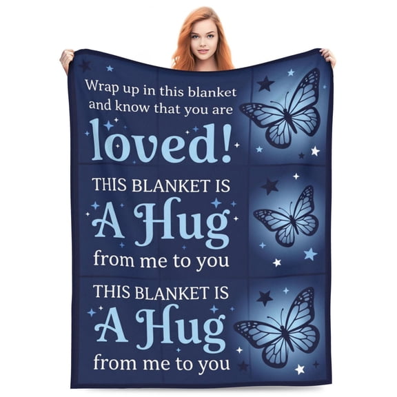 Get Well Blanket, Soft Comfort Throw, Sympathy Hug Gift for Women and Men, Thinking of You Feel Better Inspirational Gift 50x40