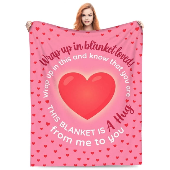 Get Well Blanket, Soft Comfort Throw, Sympathy Hug Gift for Women and Men, Thinking of You Feel Better Inspirational Gift 50x40