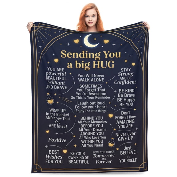 Get Well Blanket for Women, Soft Comfort Throw, Inspirational Birthday Gift, Encouragement Gift After Surgery, Thinking of You Gift 50x40