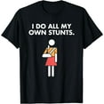thumbnail image 1 of Get Well Funny Injury Arm, Broken Arm I do my own stunts T-Shirt Black X-Large, 1 of 3