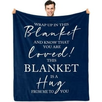 Get Well Gifts for Men After Surgery,Get Well Soon Gift for Man,Inspirational/Thinking of You/Feel Better Gifts for Men,Hug Healing Blue Blanket 60x50in