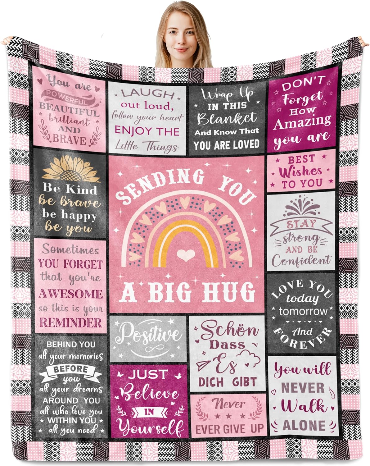 Get Well Gifts for Women, Inspirational Gifts for Women, Encouragement Gift for Feel Better After Surgery Blanket, Cancer Care, Comfort Hug Healing Present Blanket
