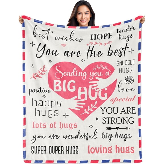 Get Well Gifts for Women, Inspirational Gifts for Women Blanket 60''x50'', Get Well Blanket, Feel Better Gifts for Women, Encouragement Gifts, Get Well Soon Gifts for Women, Warm Hugs Gifts