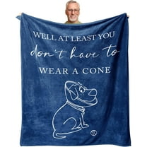 Get Well Gifts for Women/Men Blanket, Get Well Soon/Feel Better/Surgery Recovery/Cheer Up Gifts for Women, at Least You Dont Have to Wear A Cone Throw Blankets
